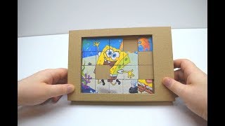 How to make a jigsaw puzzle out of cardboard Board game of cardboard