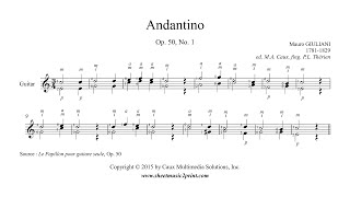 Giuliani : Andantino Op. 50, No. 1