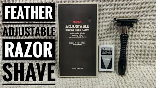 Feather Adjustable Double Edge Razor Review and Shave