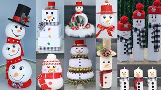 14 DIY Snowman Christmas Decoration Ideas 2023 | Snowman Crafts ideas