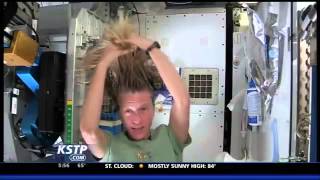 Minn. Astronaut Shows How to Wash Hair in Space