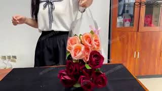 Oasis floral products transparent flower carry bags - waterproof flower bags for gifting flowers