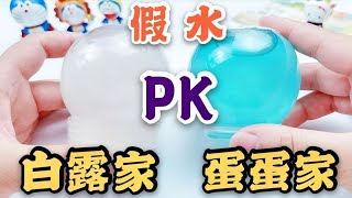 网红假水大PK，白露家vs蛋蛋家，最后哪个能让小猫咪游泳？无硼砂【小叮当手作】