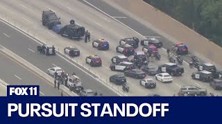 Pursuit standoff shuts down 91 Freeway in Anaheim