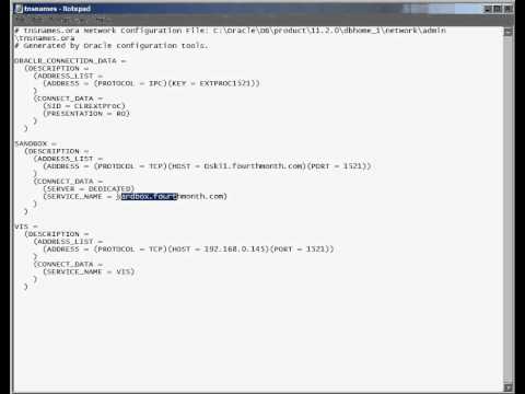 Oracle - Understanding the tnsnames.ora and listener.ora files Oracle - Understanding the tnsnames.ora and listener.ora files