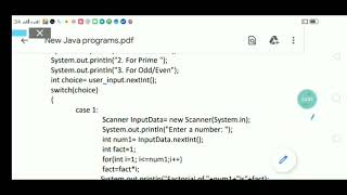 Java program using switch case to find out factorial of a number, prime or not, odd or even
