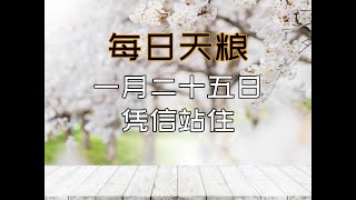 【每日天粮】 一月二十五日：凭信站住