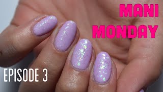 MANI MONDAY | matte gel flakie nails