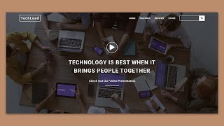 Header With Video Background (Play/Pause Effect) | HTML, CSS & JavaScript