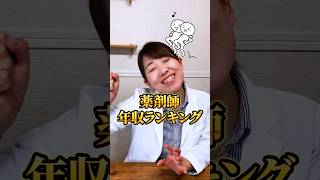 薬剤師年収ランキング#shorts #薬剤師 #薬学生