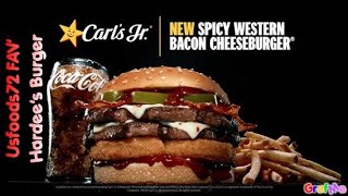 Hardee's Spicy Western Bacon Cheeseburger - Usfoods72 USA.