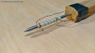 Make your own soldering iron in 9 volt battery |Homemade