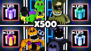 I Opened 500 PRESENTS AND GOT? (Five Nights TD)