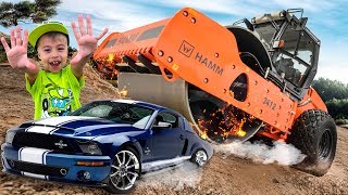 КАТОК ПЕРЕЕХАЛ MUSTANG! 😱 Закатали машинку в асфальт! 33 Несчастья №2