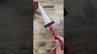 ORIGAMI DAGGER PAPER KNIFE TUTORIAL | DIY ORIGAMI WEAPON DAGGER CRAFT | ORIGAMI WORLD TUTORIAL