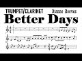 Better Days Trumpet Clarinet Sheet Music Backing Track Play Along Partitura