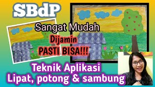 SBdP kelas 3--Teknik potong, Lipat, Sambung//Cara membuat karya teknik aplikasi sederhana