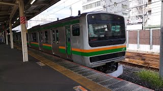 回8860M E231系 K-39編成 OM出場回送 回送列車が大宮駅3番線を発車するシーン