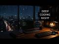 Deep Coding Night 🌧️ Relaxing Jazz for Work, Study & Productivity (1 Hour) | Code & Flow #004