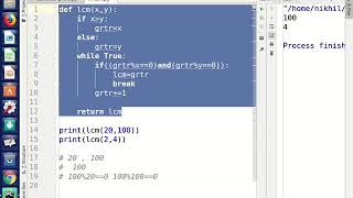 how to find lcm in python using function and awesome algorithm