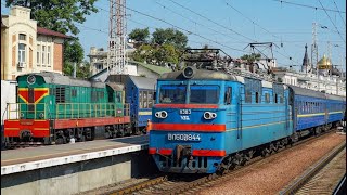 🇺🇦VL60PK and arrival of other trains at the Odessa-Glavnaya station