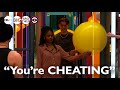 The competition gets fierce in a game of popping balloons | Celebrity Big Brother 2024