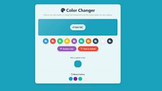 Random Background Color Changer | JavaScript Project