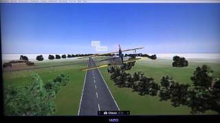 Real Flight RF 7. 5 Flying formation in Stearman Biplane  Sony wx80 camera