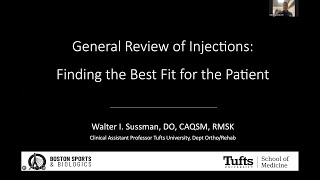 General Review of Injections | Fellow Online Lecture Series