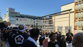 令和4年岸和田だんじり祭りカンカン場やり回し上町だんじり