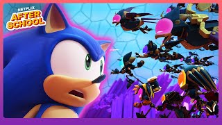Sonic Battles Nine and the Grim Robots! 🤖💥 Sonic Prime | Netflix After School