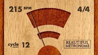 215 BPM 4/4 Wood Metronome HD