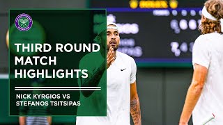 Nick Kyrgios vs Stefanos Tsitsipas | Match Highlights | Wimbledon 2022