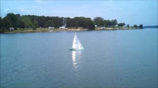 R/C EC-12 Sailboat at South Cove, SC (1080p)