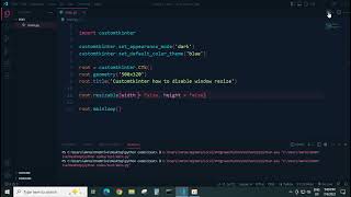 Customtkinter how to disable window resize