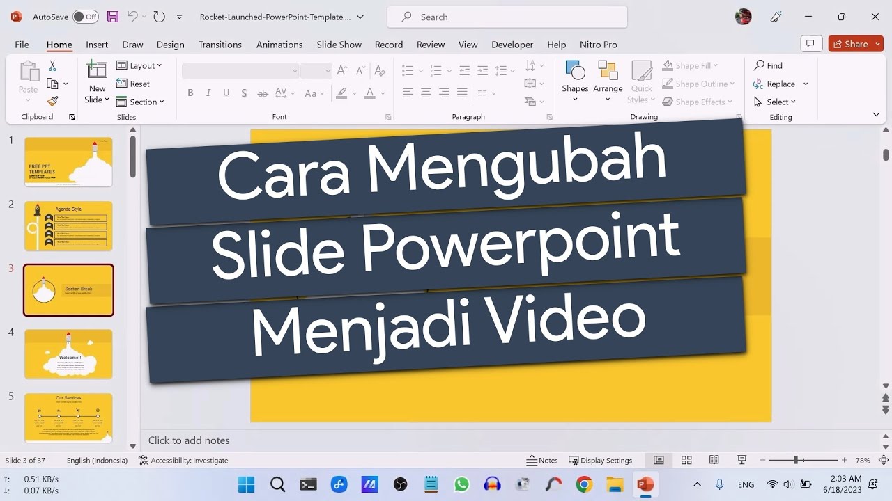 Cara Mengubah Slide Power Point Menjadi Video - YouTube