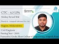 Congrats|Akshay Kewal Mul,Selected in Sampark Softwares Pvt.Ltd|4.3LPA|CE,PoY2019|Nagpur,Maharashtra