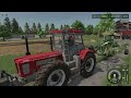 windrowing and baling squar hay bales│southern sweden│fs 25│3