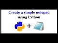 python projects 37 GUI Notepad App with Tkinter