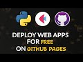 Deploy Python Web Apps for FREE on GitHub Pages using GitHub Actions | Flet