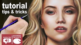 REALISTIC OIL PAINTING PORTRAIT ▶︎ NARRATED TUTORIAL :: BLONDE by Isabelle Richard