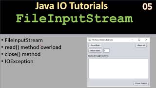 Java IO | FileInputStream Example | Java IO Tutorials #05