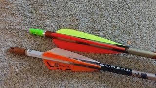 REGULAR EASTON VANES VS. NAP QUICK FLETCH VANES!!! A COMPARISON!!!!!