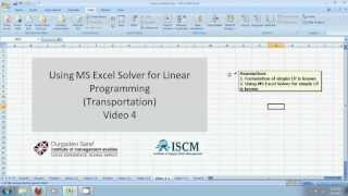 Transportation Problem in Excel Solver (Linear Programming Tutorial)