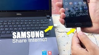 SAMSUNG, how to share internet using cable