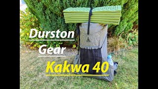 Durston Gear Kakwa 40 Lightweight Backpack - First Impressions and Features Review