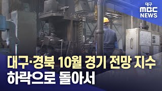 대구·경북 10월 경기 전망 지수, 하락으로 돌아서 | 대구MBC뉴스