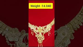 #New #Gold #Necklace #Desine #22.K.HUID.Hallmark #Weight-14.040 #Salma #Jewellers #Dhaniakhali