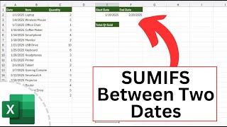 SUMIFS Between Two Dates in Excel | SUMIF on Date Range