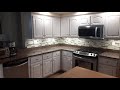 flex overlays cabinets to white and tile backsplash